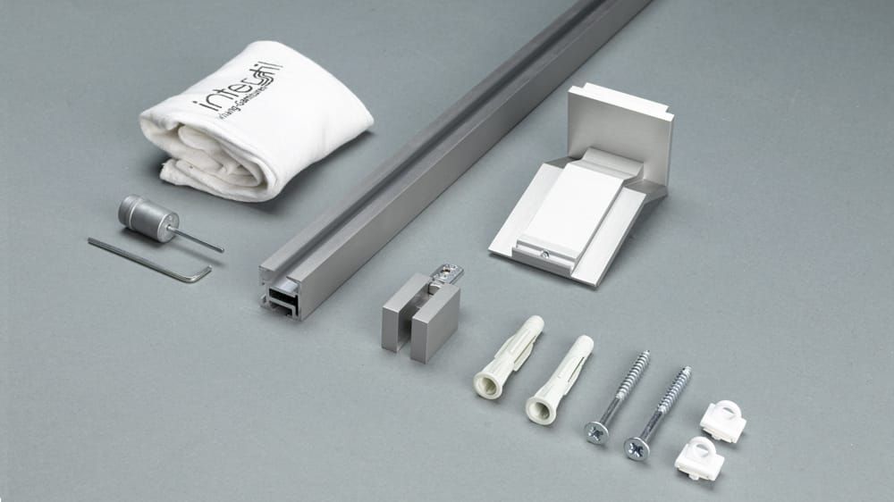 Interstil Concept 2 quadratische Vorhangschiene mit Innenlauf – Zubehör in Aluminium