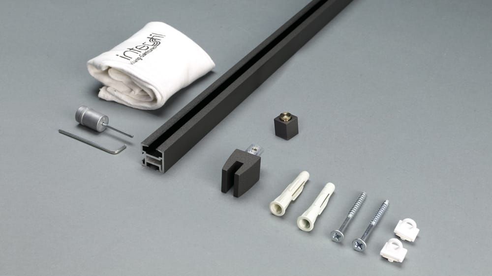 Interstil Cubus 2 mit Endkappe Convex - Gardinenstange Decke – Zubehör