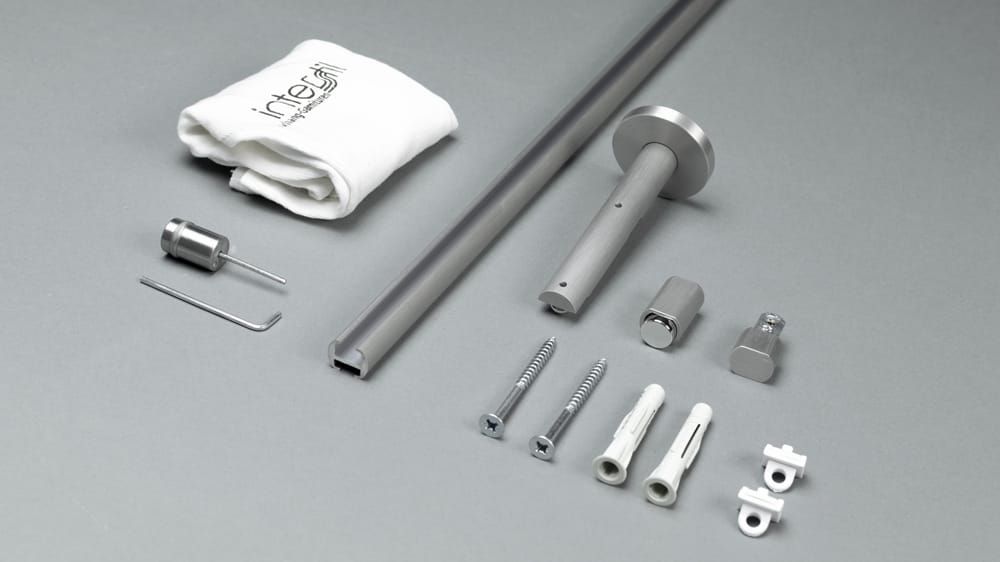 Interstil Didakt 2-läufig preiswert kaufen - Runde Vorhangstange – Zubehör in Aluminium