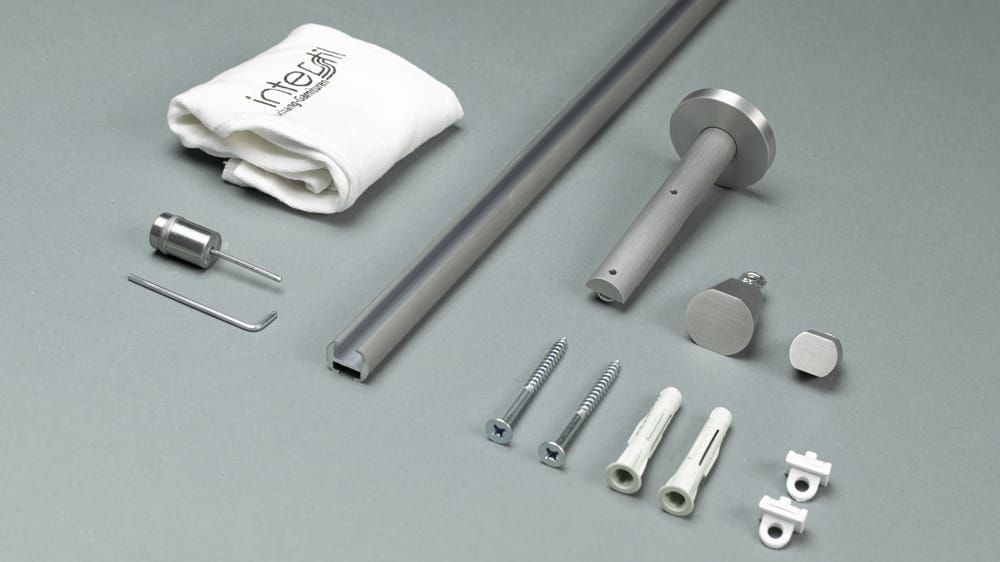 Interstil Diplom 2-läufig preiswert kaufen - Runde Vorhangstange – Zubehör in Aluminium