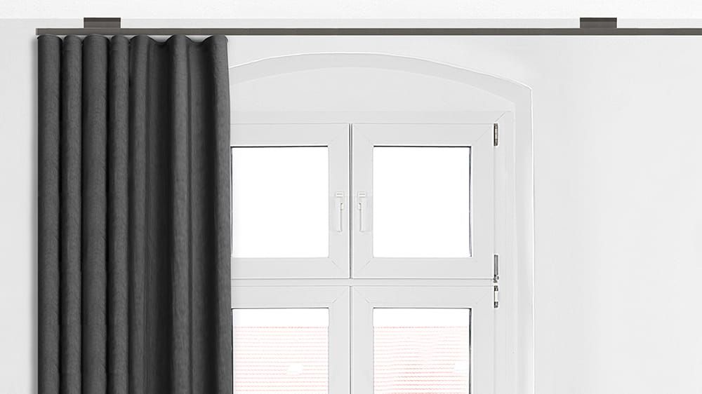 Interstil Novum 2 preiswert kaufen 1 läufige Vorhangstange – mit Vorhang