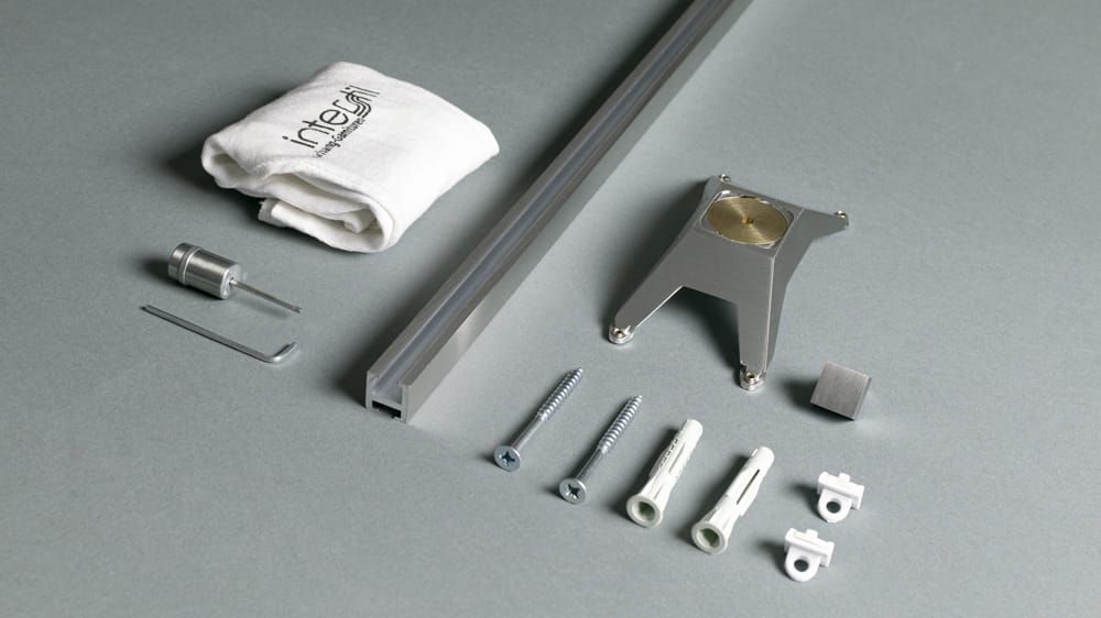 Interstil Quantum 1 2-läufig - Edle Deckenschiene – Zubehör in Aluminium