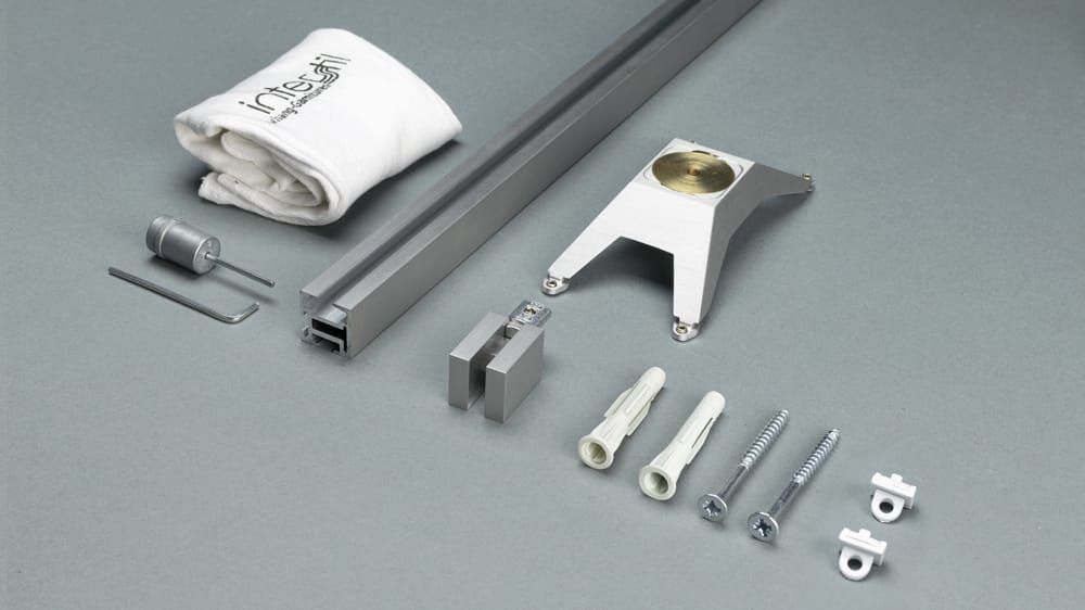 Interstil Quantum 2 2-läufige Deckenschiene auf Maß – Zubehör in Aluminium