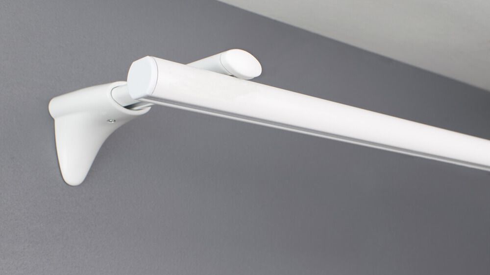 Runde, 1-läufige Innenlaufstange Modell Alugard 440 – mit Vorhang