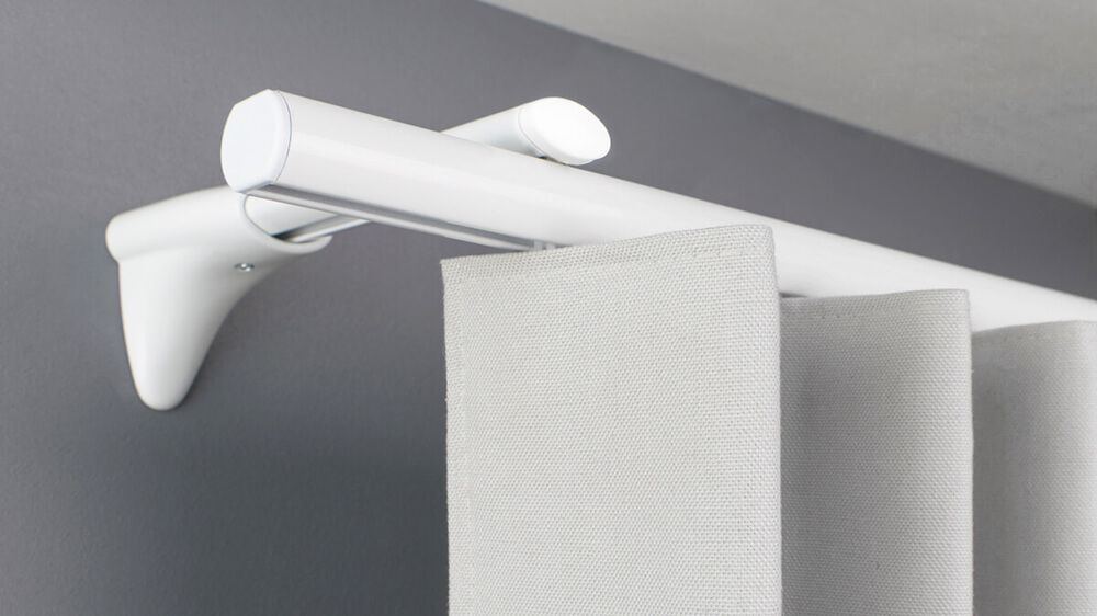 Runde, 1-läufige Innenlaufstange Modell Alugard 440 – mit Vorhang