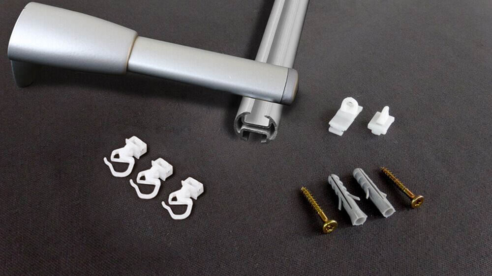 Runde, 1-läufige Innenlaufstange Modell Alugard 440 – Zubehör in Aluminium