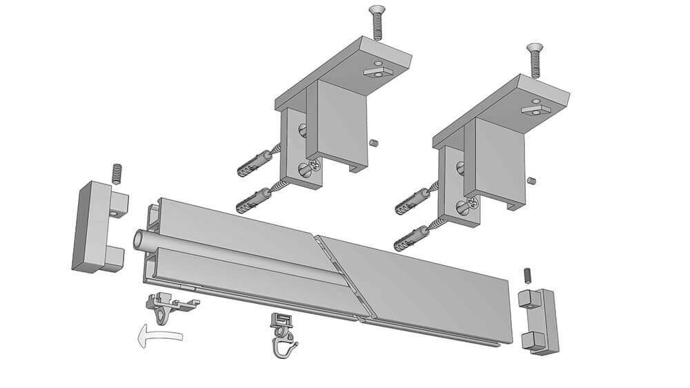 Alugard Modell 700 – Decorschiene mit Wandträger – Montageanleitung