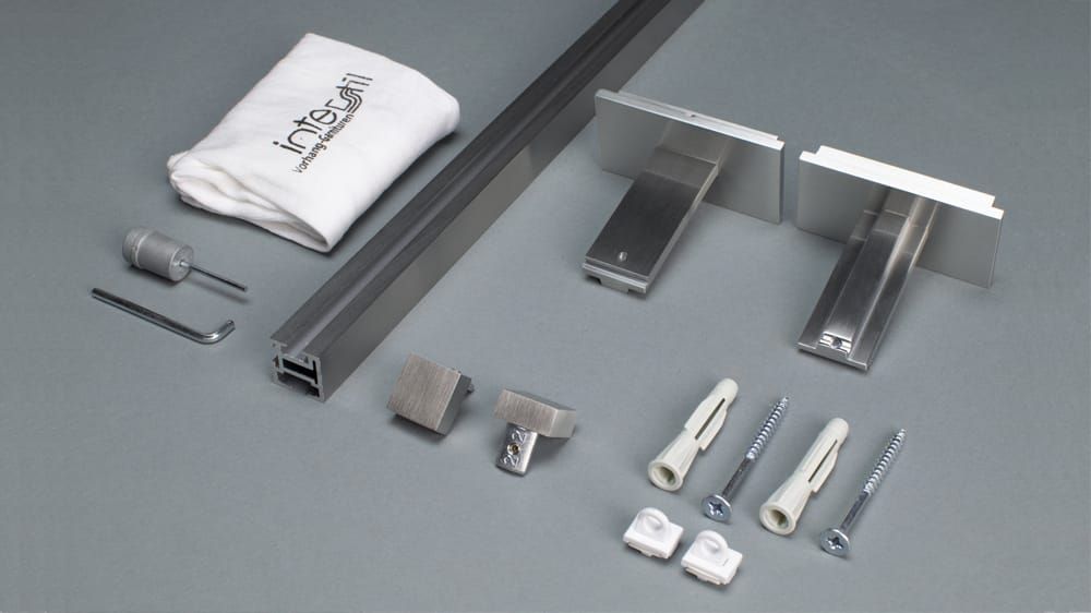 Interstil Compact 1 Vorhangstange für Ihren Vorhang – Zubehör in Edelstahl