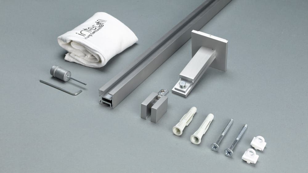 Interstil Concept 3 quadratische Vorhangstange mit Innenlauf – Zubehör in Aluminium