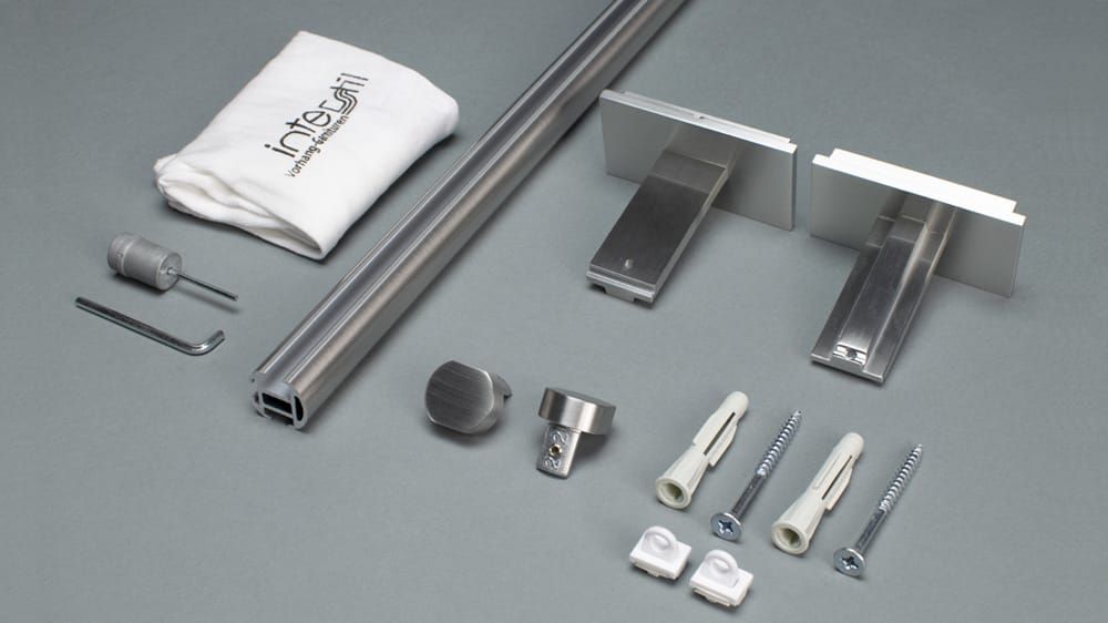 Interstil Lee 1 Vorhangschiene zur Wandmontage – Zubehör in Edelstahl