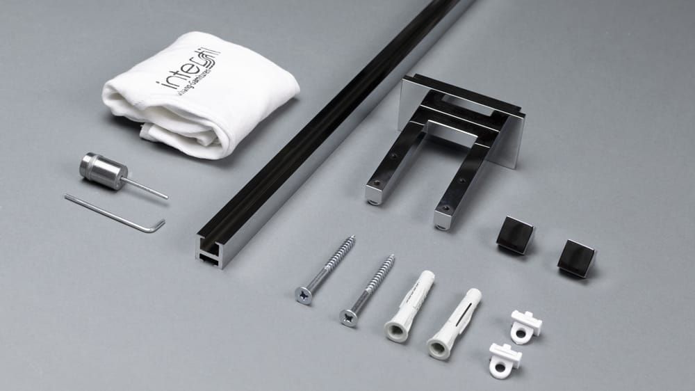 Interstil Phantom 1- 2läufig - Vorhangstange zur Wandmontage – Zubehör in Chrom