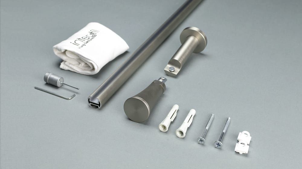 Interstil Quintett zur Wandmontage maßgenau bestellen – Zubehör in Nickel matt