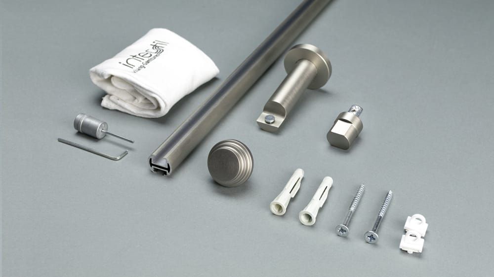 Interstil Radon 2-läufig zur Wandmontage  – Zubehör in Nickel matt