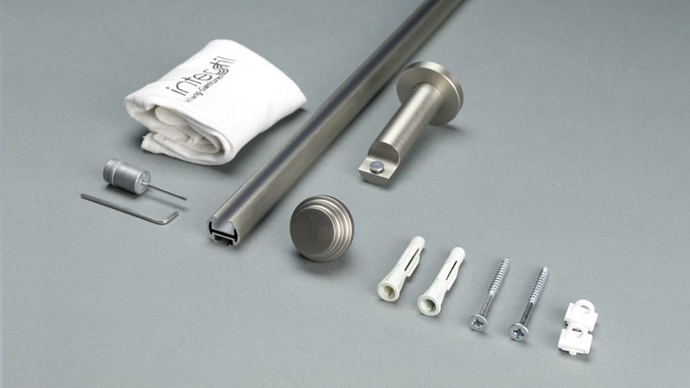 Interstil Radon zur Wandmontage maßgenau bestellen – Zubehör in Nickel matt