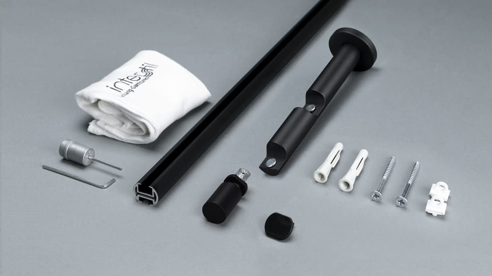 Interstil Retro 2-läufig zur Wandmontage konfigurieren – Zubehör in Schwarz