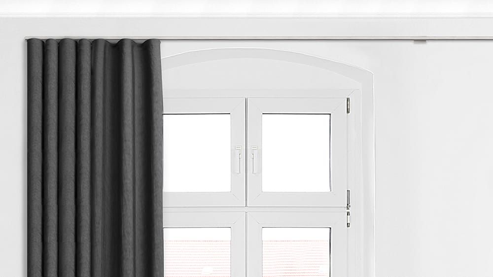 Interstil Sinus.1W kaufen Vorhangstange für Wellenvorhang – mit Vorhang in Edelstahl