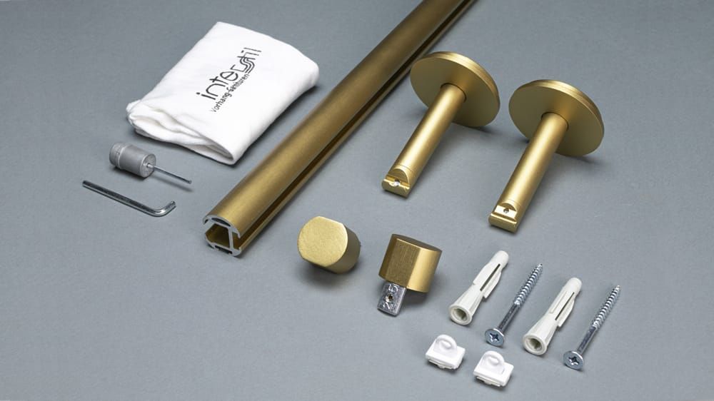 Interstil Sinus.4W kaufen Vorhangstange für Wellenvorhang – Zubehör in Messing