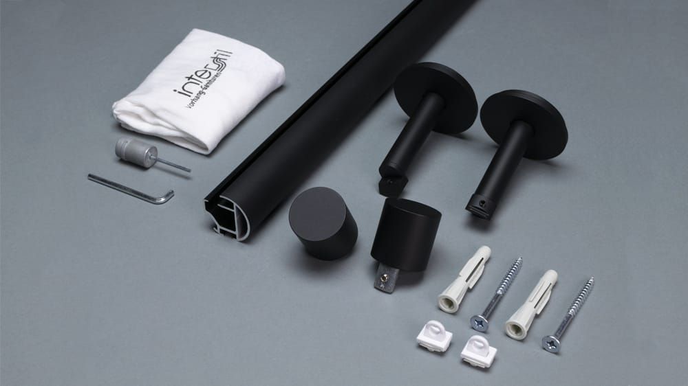 Interstil Sympathie 1 zur Wandmontage auf Maß – Zubehör in Schwarz