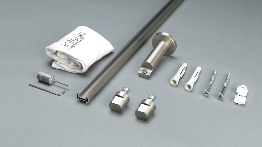 Interstil Xenon 2-läufig zur Wandmontage – Zubehör in Nickel matt