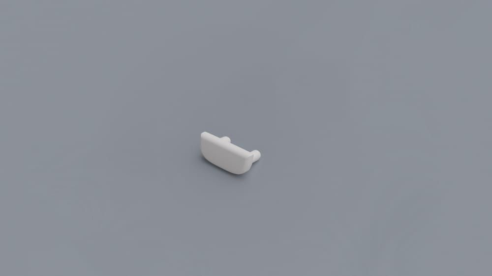 Alugard Enddeckel für Flachschleuderschiene Modell 680 – Zubehör in Weiß