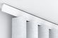 Gewölbte Vorhangschiene zur Deckenmontage Interstil W1 – in Weiß