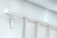 Gardinenschienen Set aus Aluminium zur Wandmontage auf Maß – in Weiß