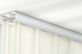 Vorhangschiene mit Blende für die Deckenmontage 2 läufig  – in Weiß