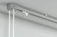 1-läufige Vorhang Schnurzugschiene eckig Modell 505 – in Aluminium