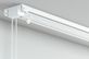 1-läufige Gardinenschiene mit Schnurzug eckig &amp; flach – in Weiß