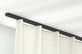 Schwarze Vorhangschiene 1-läufig Modell 850.1 – in Schwarz