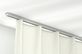 Moderne Vorhangschiene 1-läufig Modell 850 in weiß oder Alu – in Aluminium