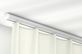 Vorhangschiene rund 1-läufig zur Deckenmontage – in Weiß
