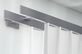 Doppelläufige Vorhangstange für Wave Vorhänge – in Edelstahl