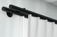 Interstil Modus 2-läufig - Doppelte Vorhangstange  – in Schwarz
