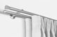 Interstil Diplom 2-läufig preiswert kaufen - Runde Vorhangstange – mit Vorhang in Aluminium