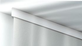 Interstil F1 Flächenvorhang Deckensystem 1-läufig – mit Vorhang in Weiß