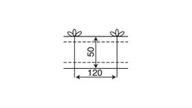 Bühnenband 3er Falte 1: 2 50 mm – Zubehör