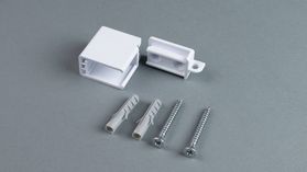 Wandlager für Hochschleuderschiene Modell 840 – Zubehör in Weiß