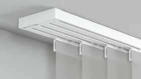 Modell 220 Flächenvorhangschiene mit Schleuderzug 4läufig – in Weiß