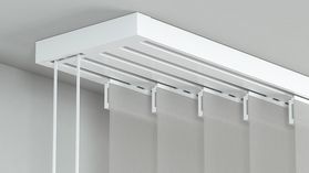 Modell 230 Flächenvorhangschiene mit Schnurzug 5-läufig – in Weiß