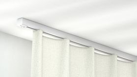 Modell 450 Schleuderschiene für Gardinen zur Schnellmontage – in Weiß