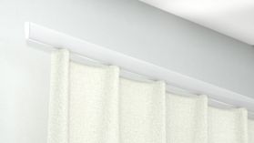 Modell 750 Objektschiene für Vorhänge zur Wandmontage – in Weiß