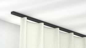Modell 850.1 Schwarze Vorhangschiene zur Schnellmontage – in Schwarz