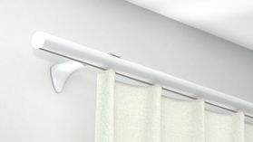 Modell 865 Rundrohrschiene einläufig – in Weiß