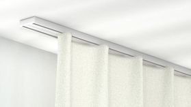 Modell 880 Gardinenschiene für Verdunkelungsvorhänge – in Weiß