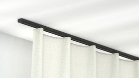Modell 887.1 moderne Gardinenschiene zur Schnellmontage in schwarz – in Schwarz