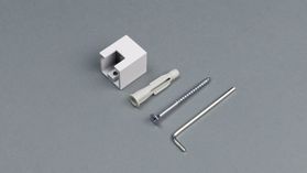 Interstil - Wandlager Innenlaufprofil 20mm quadratisch – in Weiß