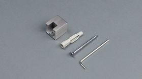 Interstil - Wandlager Innenlaufprofil 16mm quadratisch – in Aluminium