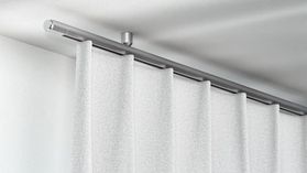 Interstil Corpus 16  - Endkappe Didakt - Runde Vorhangstange mit Innenlauf – in Aluminium