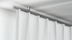 Interstil Corpus 16 - Endkappe Diktion - Runde Vorhangstange mit Innenlauf – in Aluminium